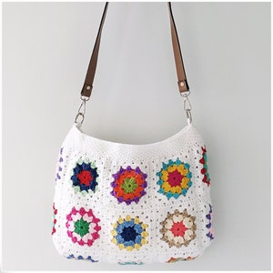 Crochet Bag, Crossbody Bag, Granny Square Bag, Crochet Purse, Gift for Her, Retro Bag, Crossbody Purse, Crochet Crossbody Bag,Hippie Bag image 1