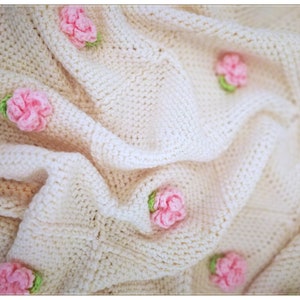 Crochet Baby Blanket, Granny Sqaure Blanket, Baby Afghan,  Baby Girl Blanket, Newborn Gift, Baby Shower Gift, Beanie Gift, Swaddle Blanket