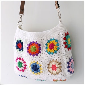 Crochet Bag, Crossbody Bag, Granny Square Bag, Crochet Purse, Gift for Her, Retro Bag, Crossbody Purse, Crochet Crossbody Bag,Hippie Bag image 3