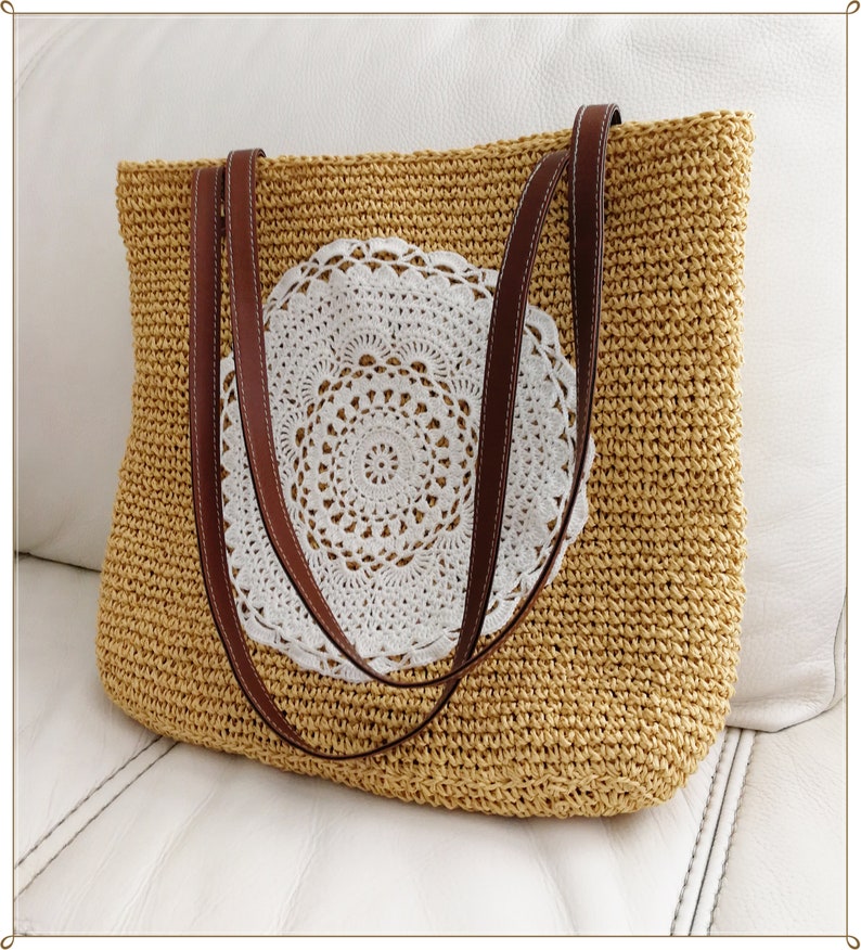 Crochet Straw Bag Straw Purse Rattan Purse Crochet Rattan Etsy