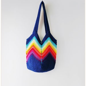 Crochet Bag, Tote Bag Aesthetic, Boho Bag, Tote Bag for Women, Small Tote Bag, Cottagecore Bag, Birthday Gifts for Her, Trendy Tote Bag bild 9