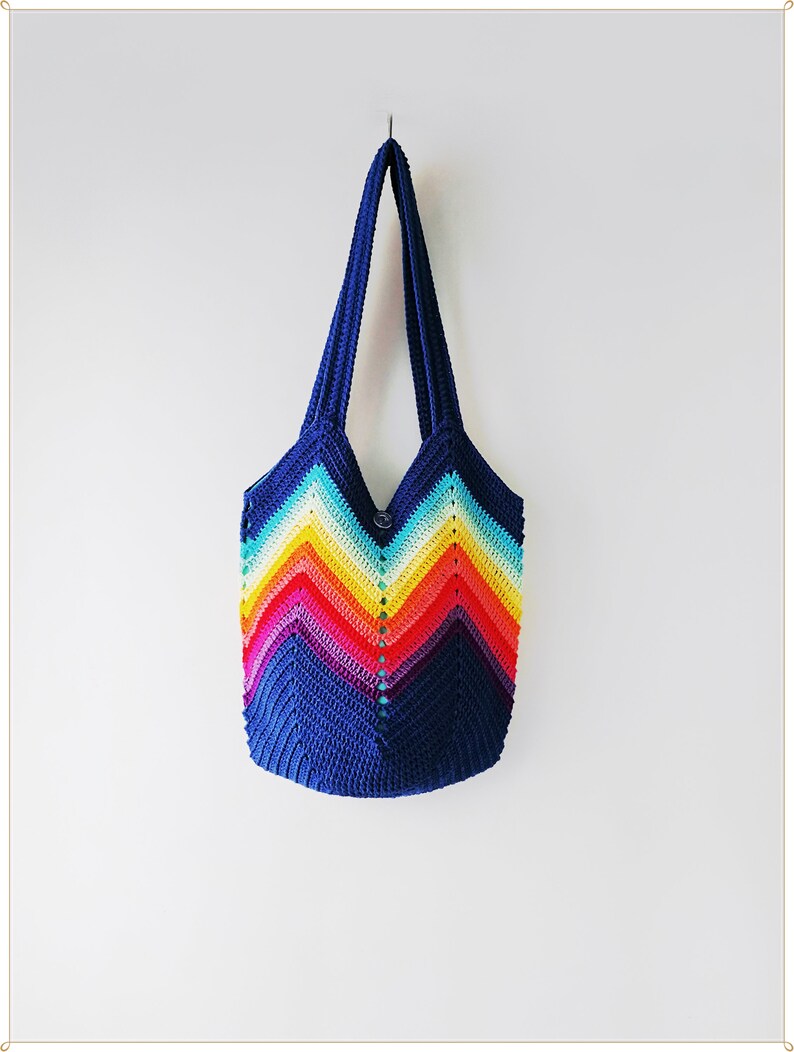 Crochet Bag, Tote Bag Aesthetic, Boho Bag, Tote Bag for Women, Small Tote Bag, Cottagecore Bag, Birthday Gifts for Her, Trendy Tote Bag bild 9