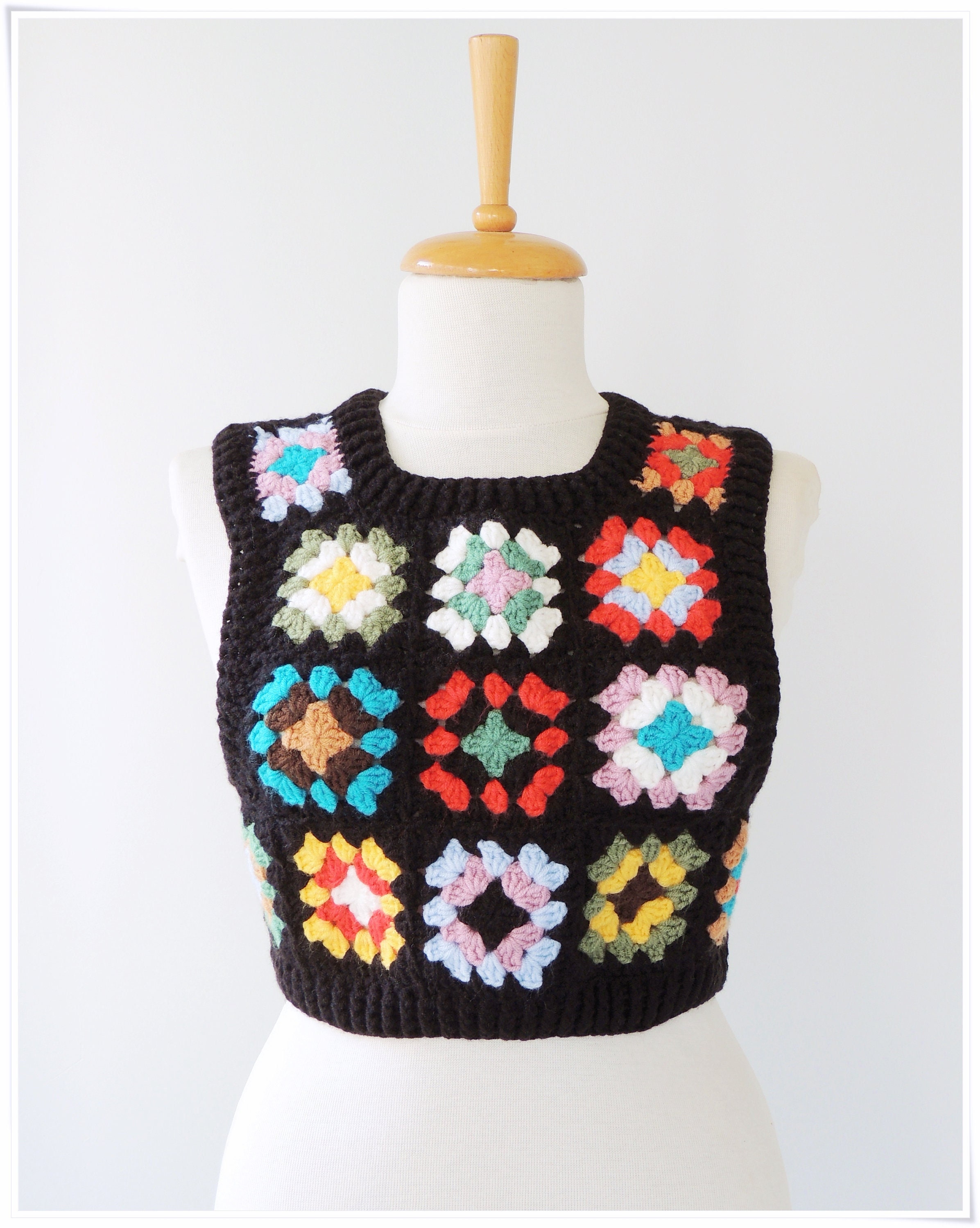 トップス leinwande Mix Yarn Crochet Vest Patchwork Vest (Crochet) – Lion Brand Yarn