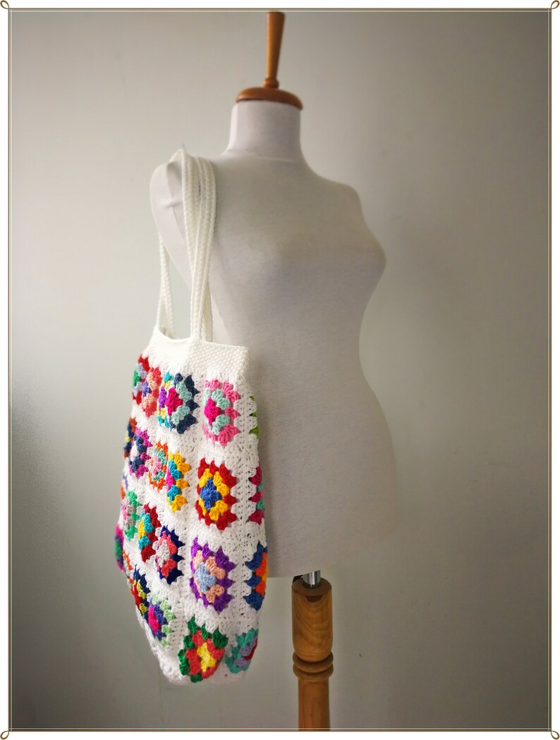 Crochet Bag Granny Square Bag Crochet Purse Crochet Tote | Etsy