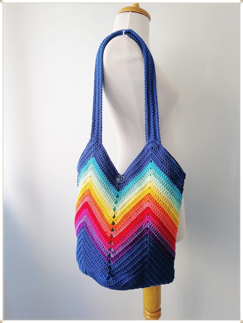 Crochet Bag, Tote Bag Aesthetic, Boho Bag, Tote Bag for Women, Small Tote Bag, Cottagecore Bag, Birthday Gifts for Her, Trendy Tote Bag bild 2