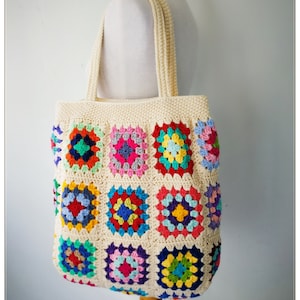 Crochet Bag Granny Square Bag Crochet Purse Crochet Tote - Etsy