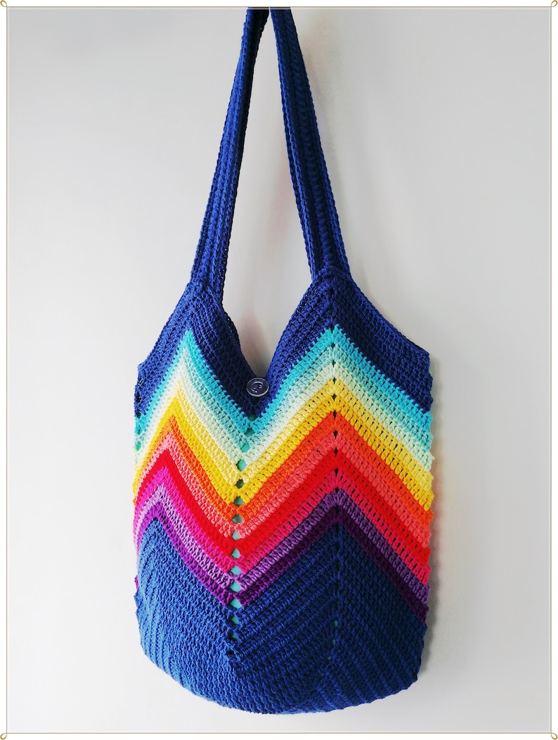 Crochet Bag, Tote Bag Aesthetic, Boho Bag, Tote Bag for Women, Small Tote Bag, Cottagecore Bag, Birthday Gifts for Her, Trendy Tote Bag bild 3