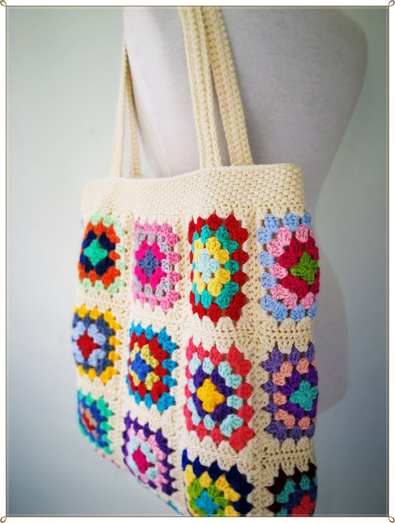 Crochet Bag Granny Square Bag Crochet Purse Crochet Tote - Etsy