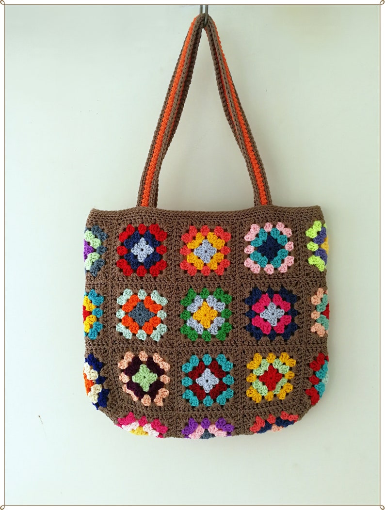 Granny Square Bag Tote Bag Aesthetic Shabby Chic Bag - Etsy