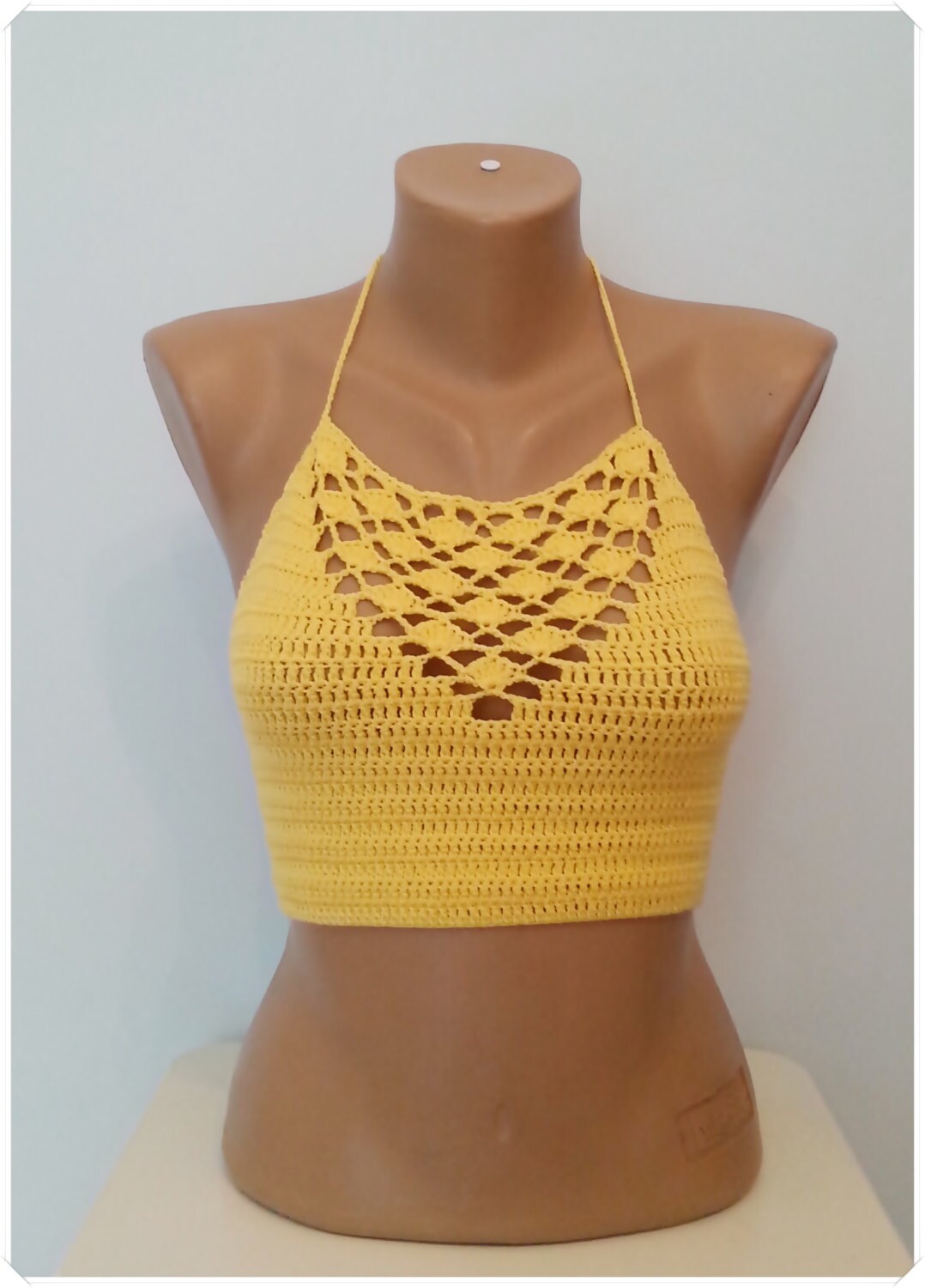 Crochet Halter Top Crop Top Retro Top Festival Top Summer | Etsy