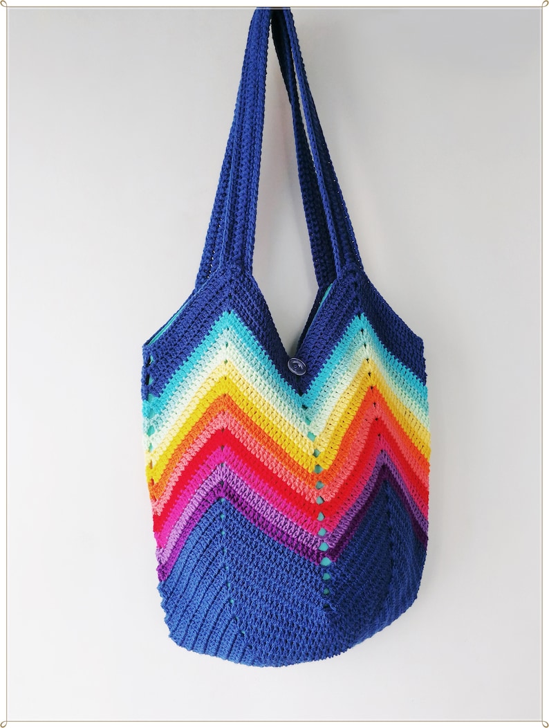 Crochet Bag, Tote Bag Aesthetic, Boho Bag, Tote Bag for Women, Small Tote Bag, Cottagecore Bag, Birthday Gifts for Her, Trendy Tote Bag bild 5