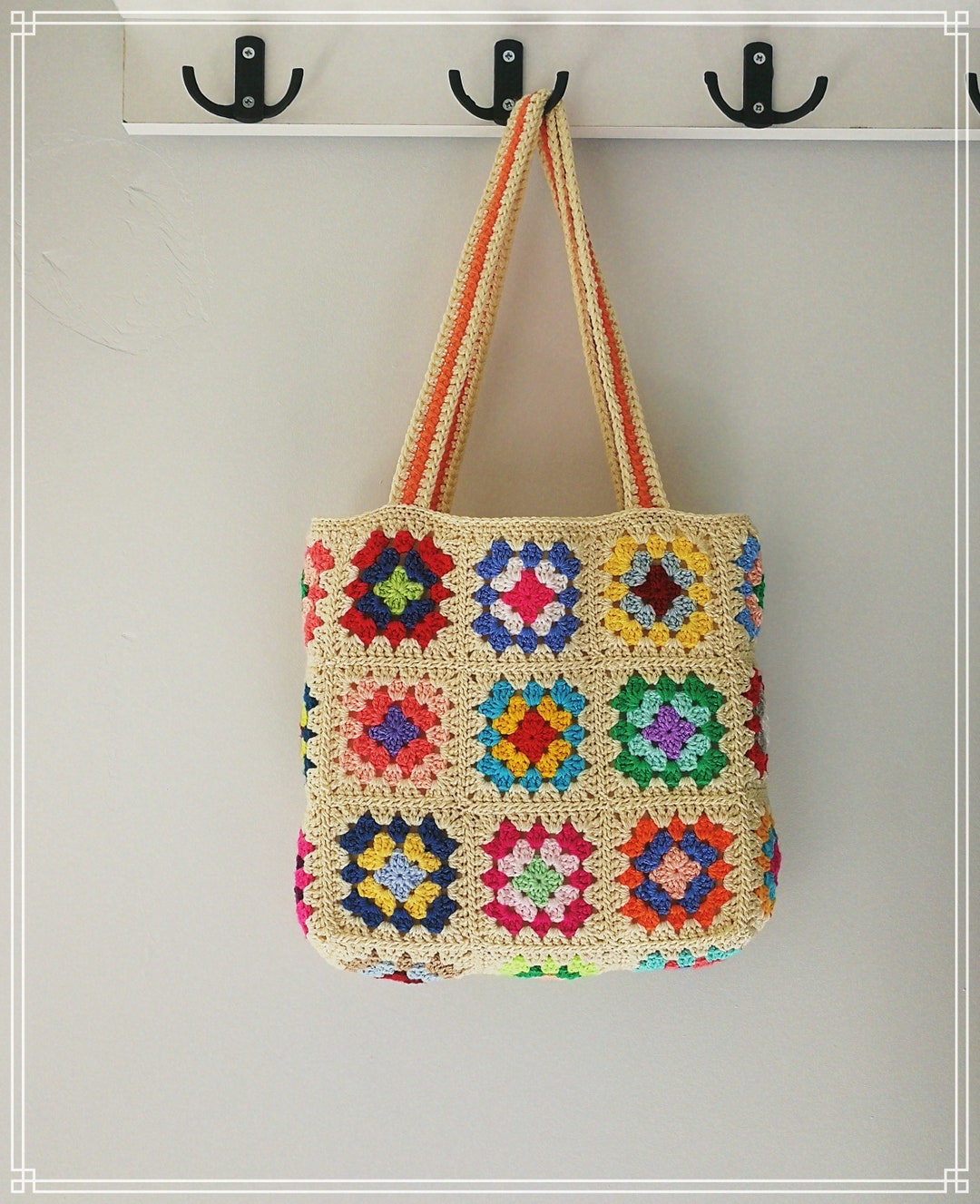 Granny Square Bag Small Bohemian Bag Crochet Shoulder Bag - Etsy