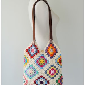 Crochet Bag, Granny Square Bag, Teacher Tote Bag, Crochet Tote Bag ...