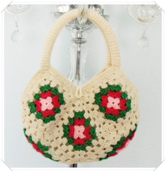 Crochet Bag Crochet Handbag Summer Bag Retro Bag Granny | Etsy