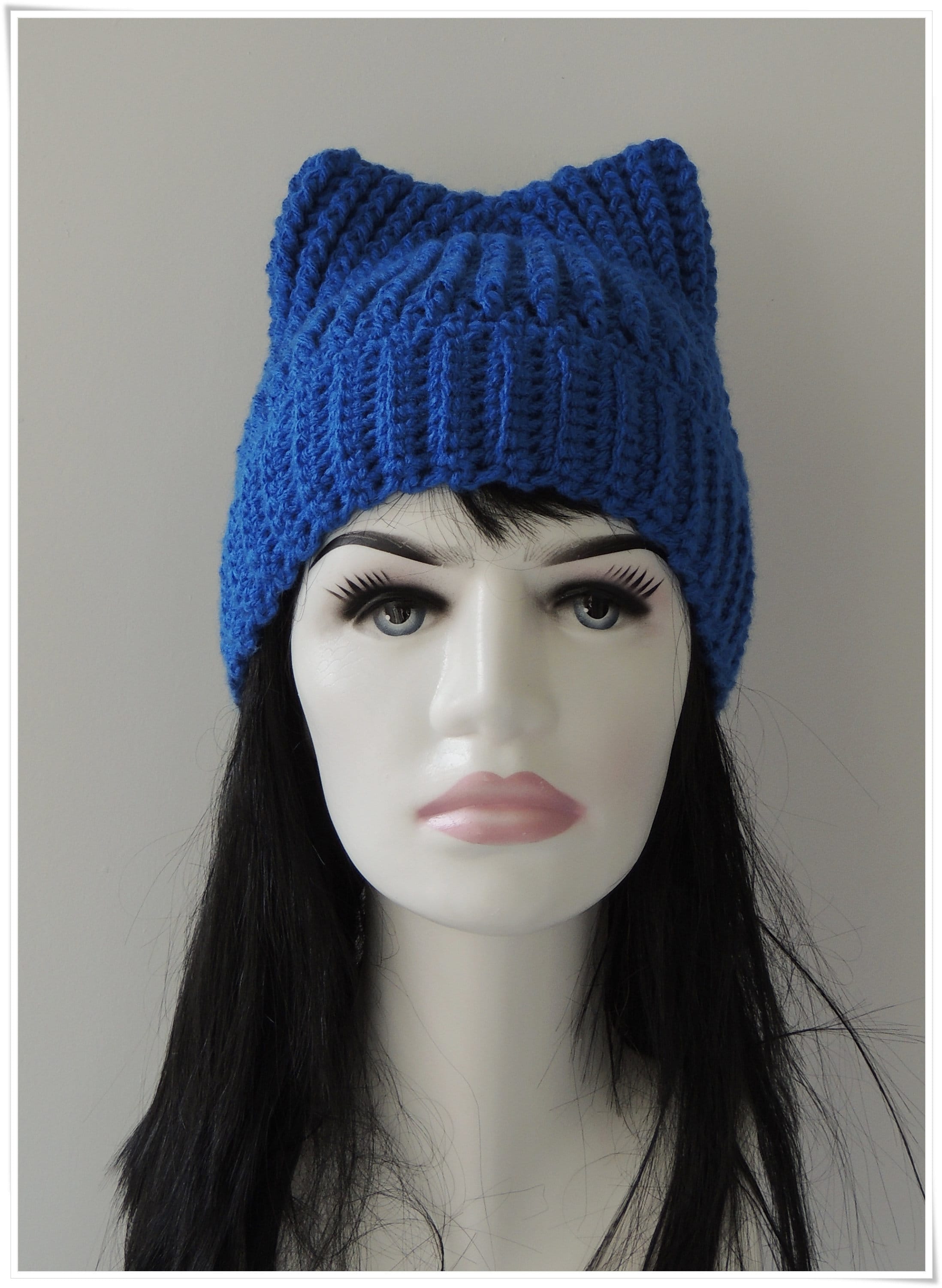 Cat Beanie, Cat Ear Beanie, Crochet Cat Hat, Chunky Crochet