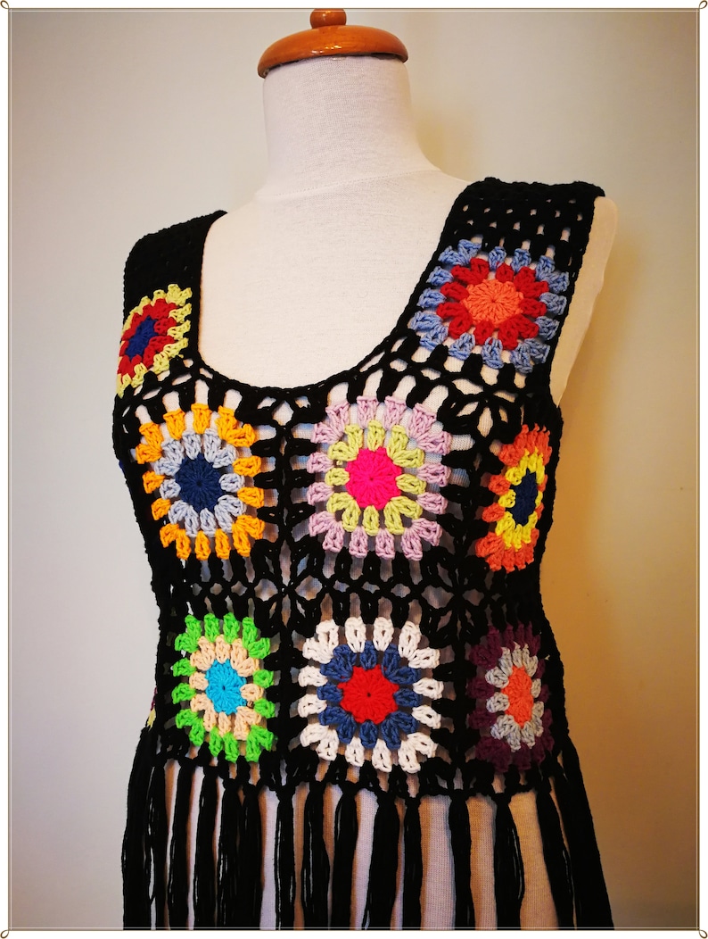 Crochet Top Granny Square Top Tank