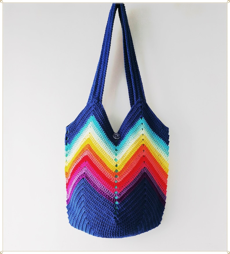Crochet Bag, Tote Bag Aesthetic, Boho Bag, Tote Bag for Women, Small Tote Bag, Cottagecore Bag, Birthday Gifts for Her, Trendy Tote Bag bild 1