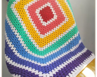 Crochet Baby Blanket, Expecting Mom Gift, Granny Square Blanket, Afghan Blanket, Knitted Blanket, Granny Square, Knitted Baby Blanket