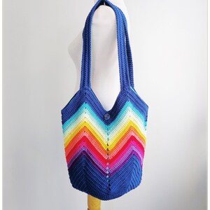 Crochet Bag, Tote Bag Aesthetic, Boho Bag, Tote Bag for Women, Small Tote Bag, Cottagecore Bag, Birthday Gifts for Her, Trendy Tote Bag bild 10