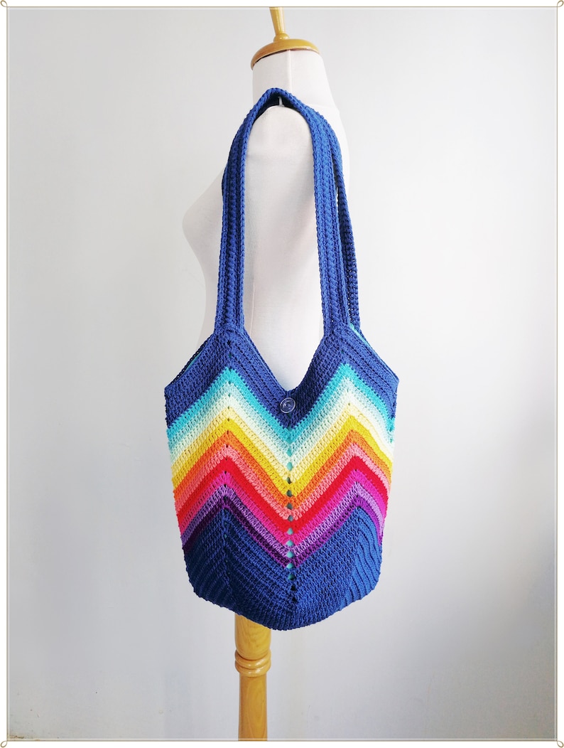 Crochet Bag, Tote Bag Aesthetic, Boho Bag, Tote Bag for Women, Small Tote Bag, Cottagecore Bag, Birthday Gifts for Her, Trendy Tote Bag bild 10