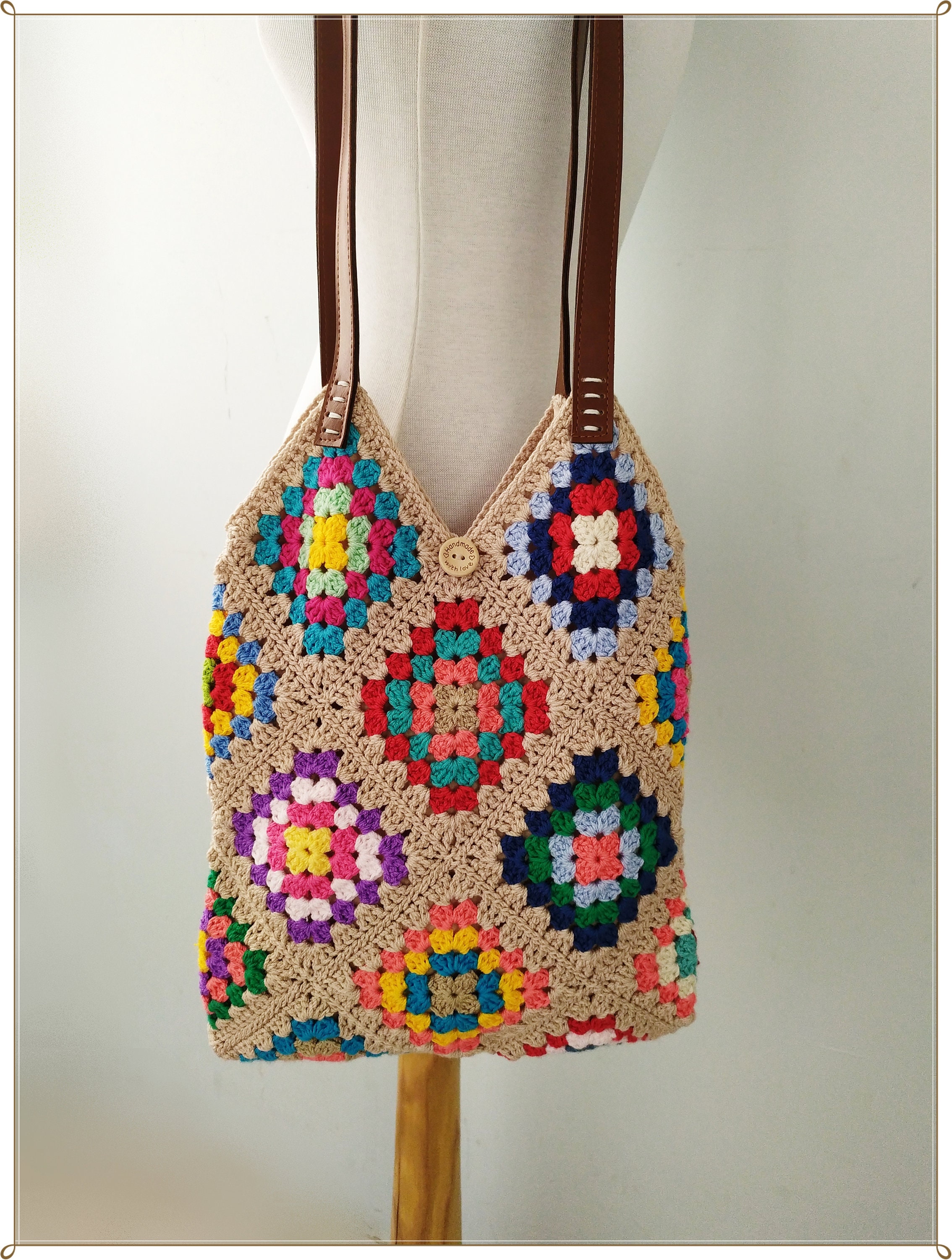 Crochet Bag Granny Square Bag Crochet Purse Crochet Tote | Etsy Canada