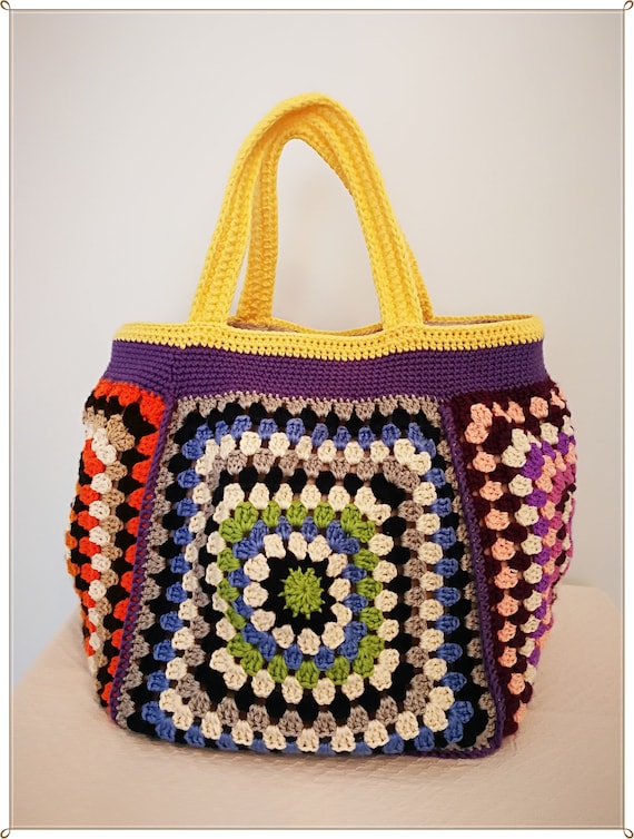 Bolsa cuadrada crochet hotsell
