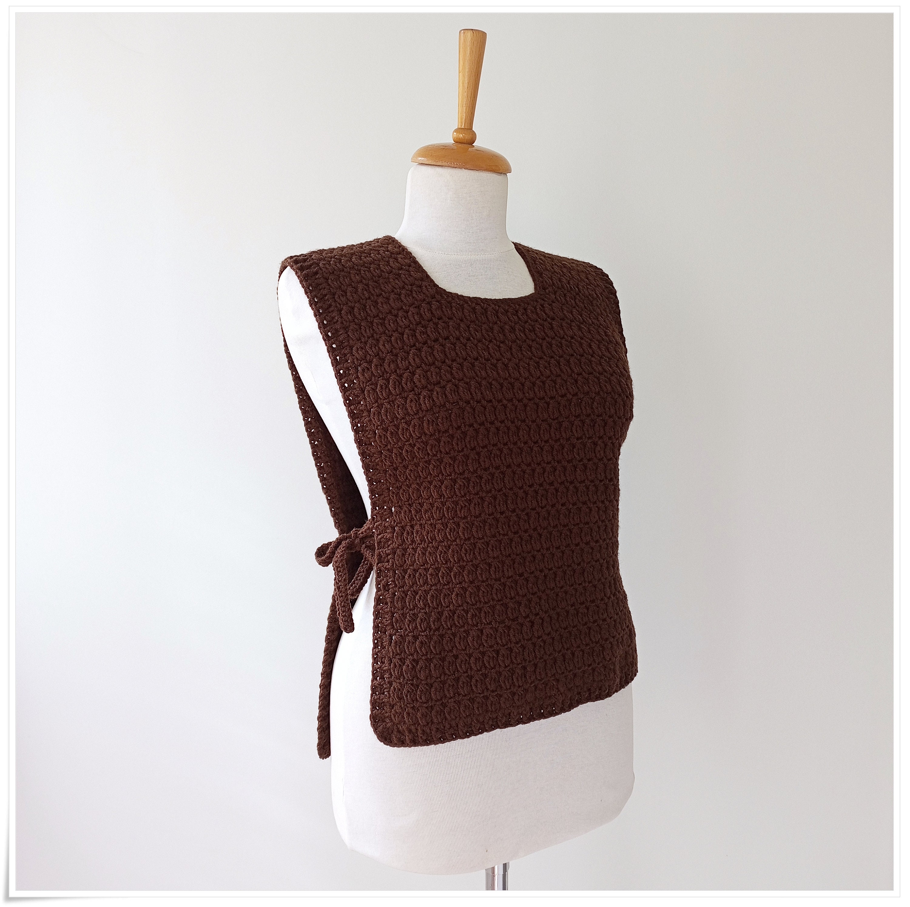 Sweater Vest, Crochet Wool Sweater, Sleeveless Loose Crochet Sweater, Crochet Vest With Adjustable Side Ties, Knit Vest, Cardigan Sweater - Etsy Sweater Vest, Crochet Wool Sweater, Sleeveless Loose Crochet Sweater, Crochet Vest With Adjustable Side Ties, Knit Vest, Cardigan Sweater - Etsy