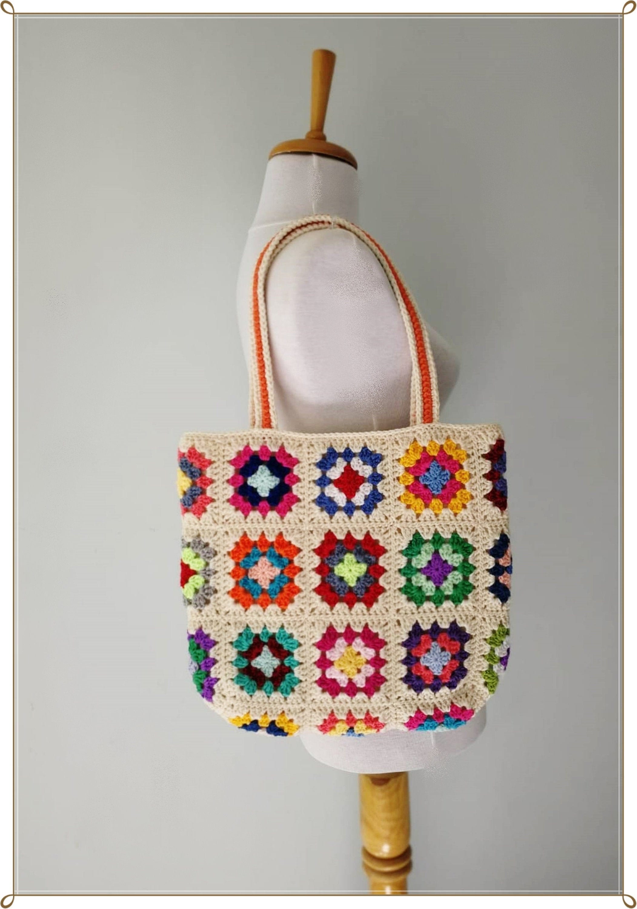 Crochet Bag Granny Square Bag Crochet Purse Crochet tote | Etsy