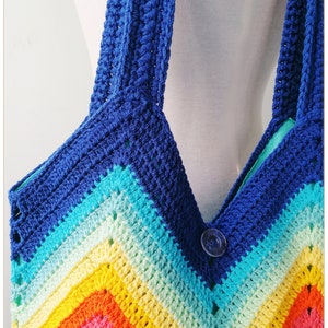 Crochet Bag, Tote Bag Aesthetic, Boho Bag, Tote Bag for Women, Small Tote Bag, Cottagecore Bag, Birthday Gifts for Her, Trendy Tote Bag bild 7
