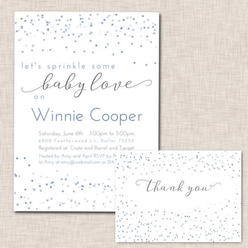 Baby Boy Baby Shower Invitation And Matching Thank You Card Etsy Baby Boy Baby Shower Invitation And Matching Thank You Card Etsy