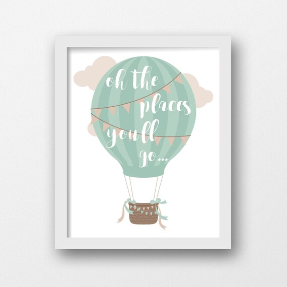 hot air balloon nursery prints