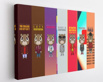 EB802 Kanye Rap Hip Hop Art Music Musician Poster and Canvas