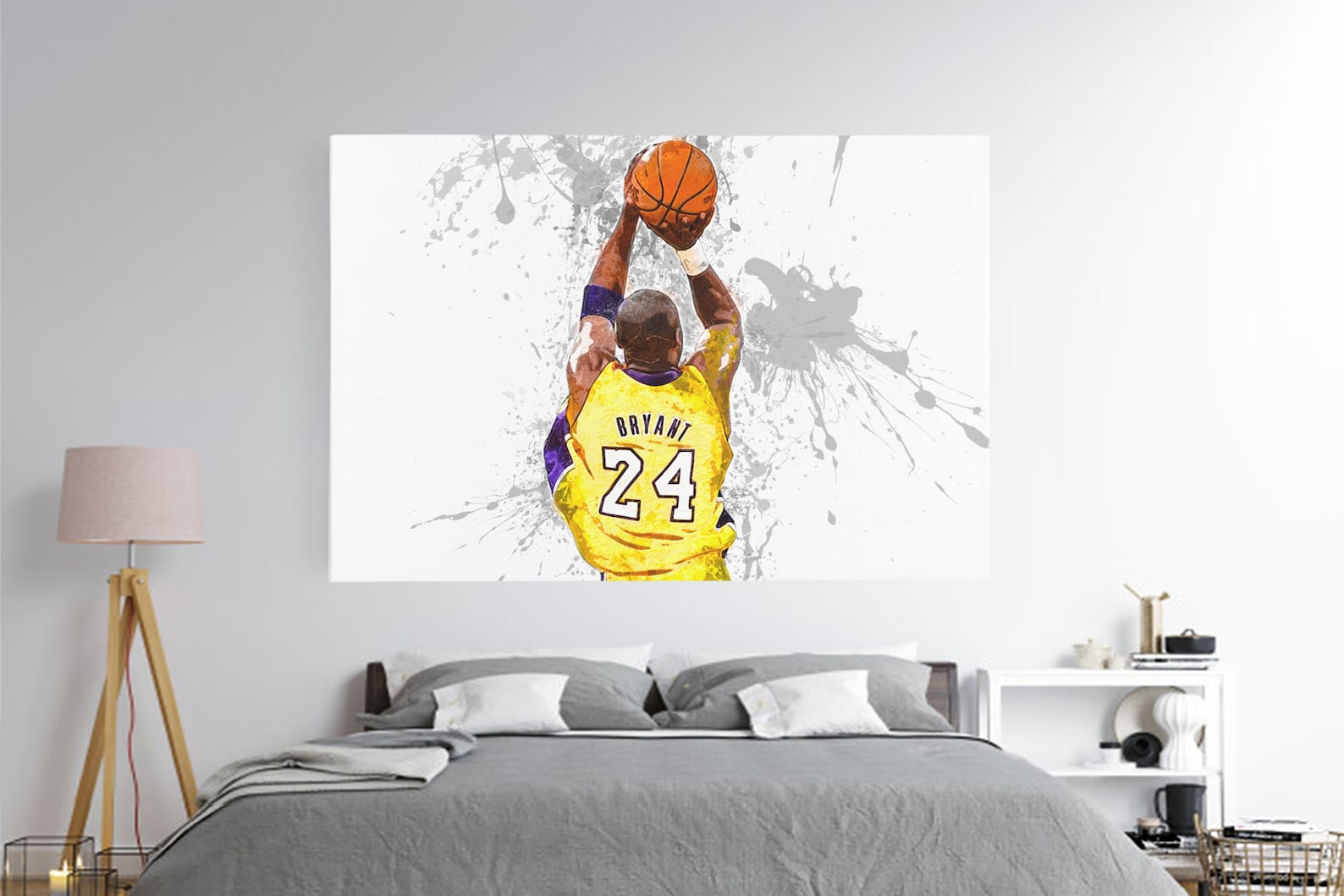 Kobe Bryant Canvas Wall Art Kobe Bryant Los Angeles Lakers Etsy