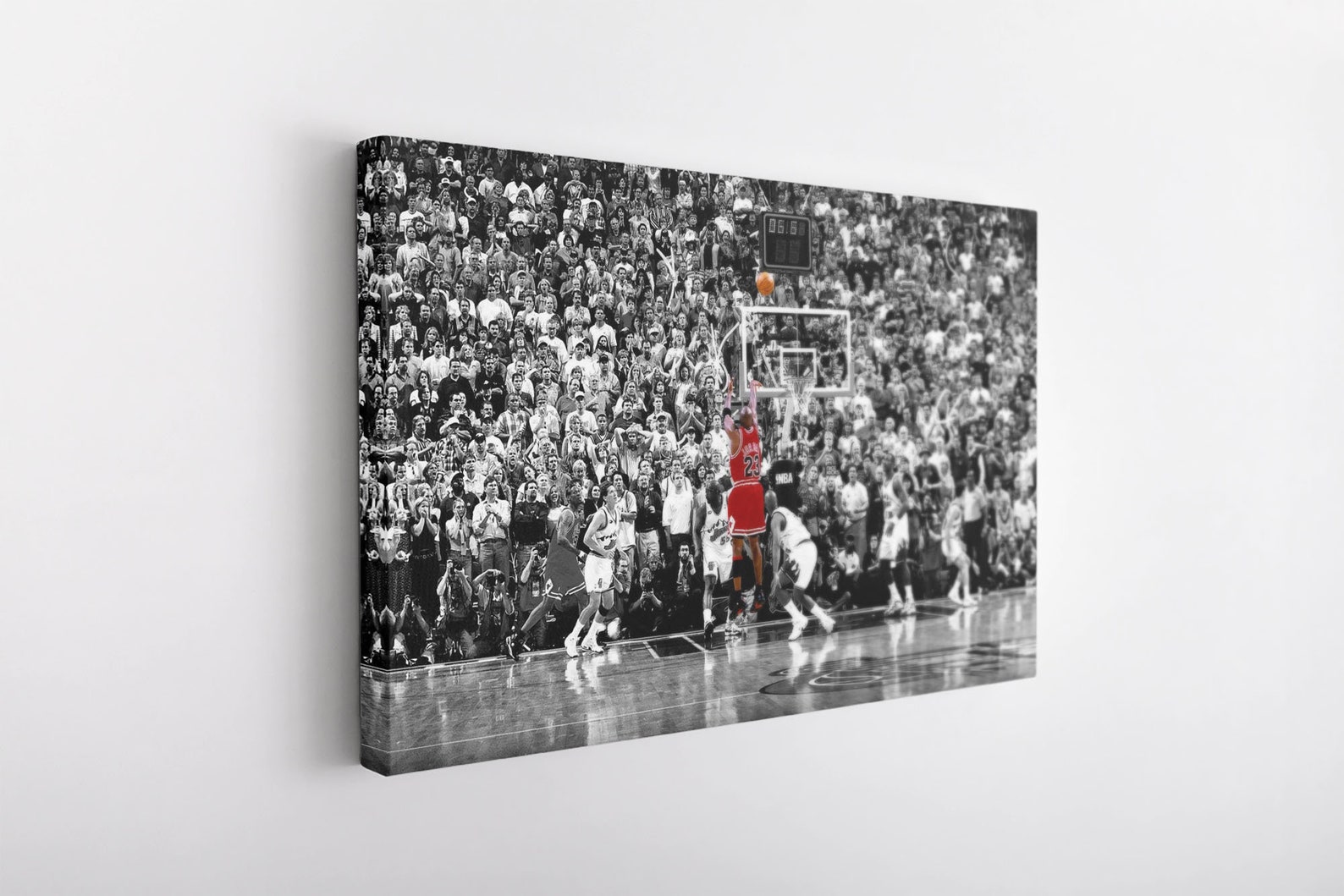 Michael Jordan Last Shot Poster Canvas Print Chicago Bulls Etsy