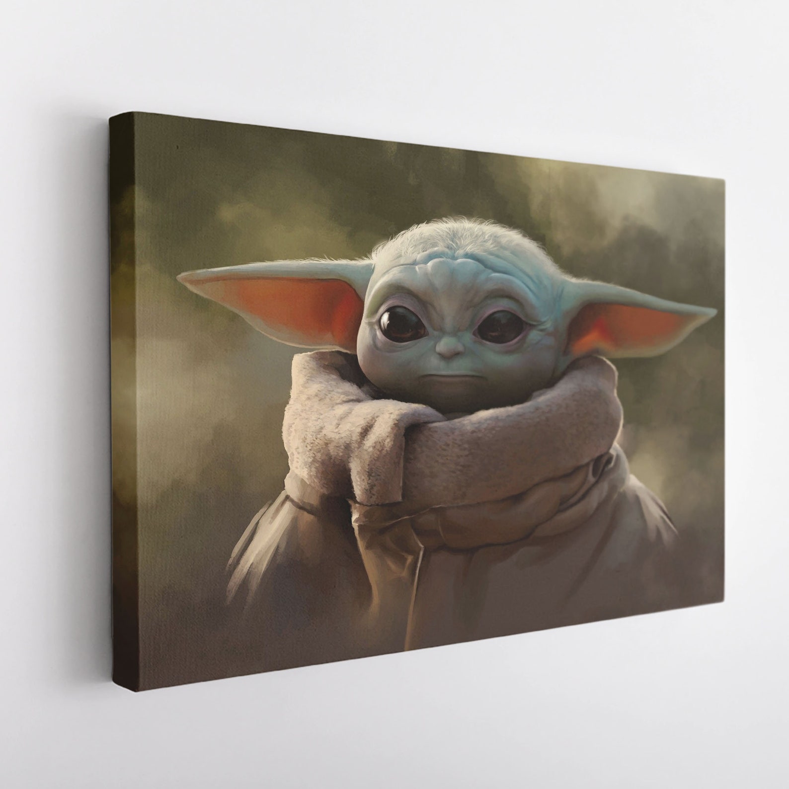 Baby Yoda Canvas Wall Art Star Wars Canvas Art Star Wars Etsy