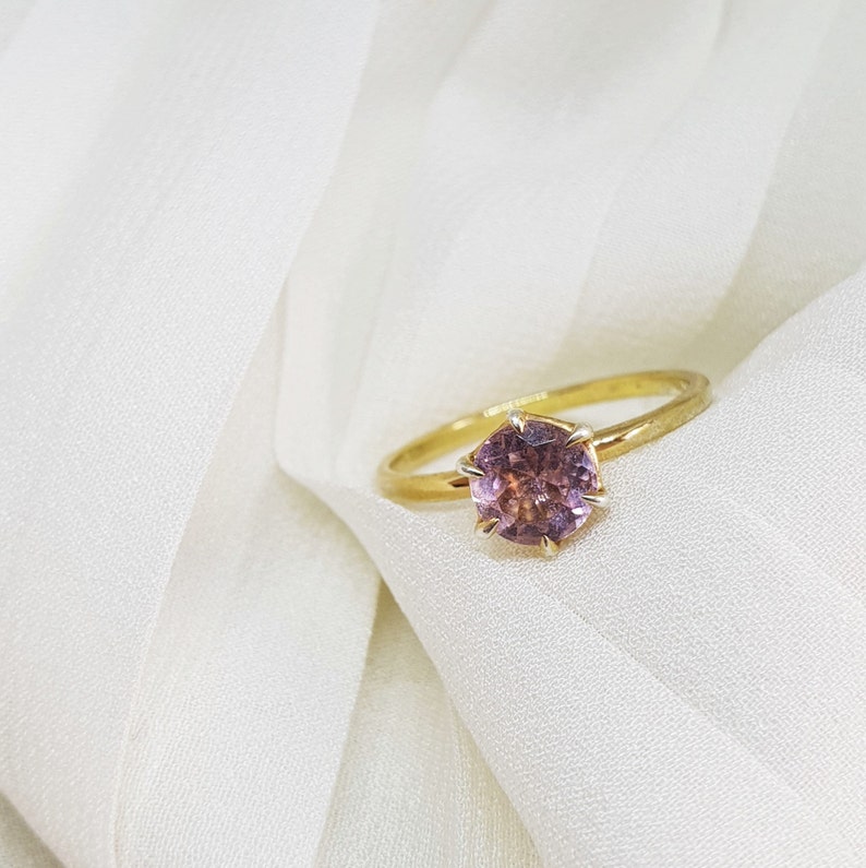 tourmaline ring Wedding ring tourmaline pink engagement ring unique gift Solid gold ring Anniversary ring Solitaire ring
