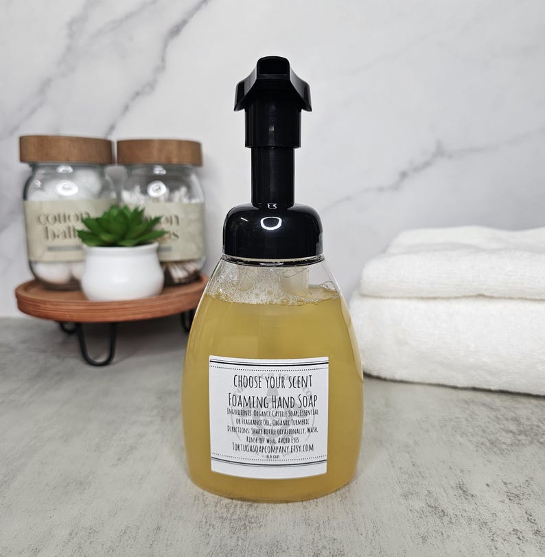 Foaming Hand Soap w/ Pump Dispenser - Choose Your Scent, All Natural Organic Handmade Essential Oil or Fragrance Liquid Castile Wash imagem 8