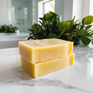Lemongrass Eucalyptus Soap, PREORDER Ships in 30 Days, All Natural Handcrafted Homemade Artisan Cold Process Olive Essential Oil Bar Cake
