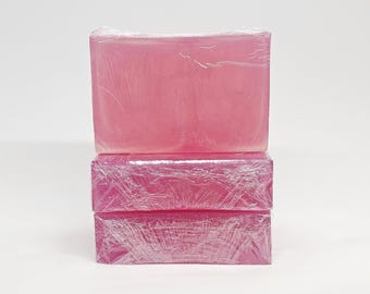 Rose Quartz Bar Soap, Moisturizing Natural Artisan Handmade Homemade Vegan Vegetable Glycerin January Birthstone Gemstone Pink Crystal Cake