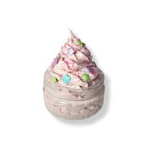 Unicorn Frosting Soap Whipped Foaming Bath Whip, Fluffy Foamy Soufflé Body Butter, Creamed Soap Fluff, 2oz and 4oz Black Raspberry Vanilla