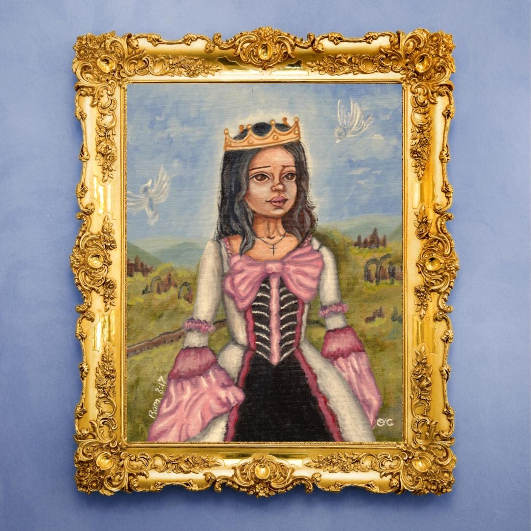 Pop Rococo Original Pop Surrealism Oil Painting Victorian Lowbrow Rococo Portrait ...