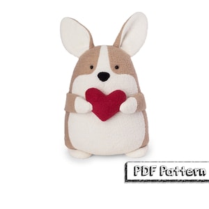 Stuffed Corgi Dog PDF Sewing Pattern