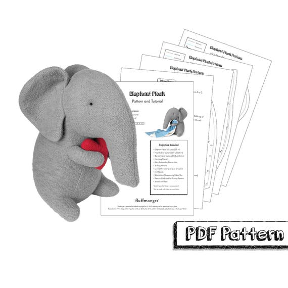 stuffed elephant sewing pattern