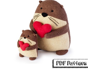 Stuffed Otter PDF Sewing Pattern