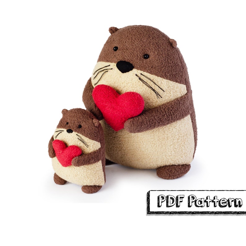 Stuffed Otter PDF Sewing Pattern image 1