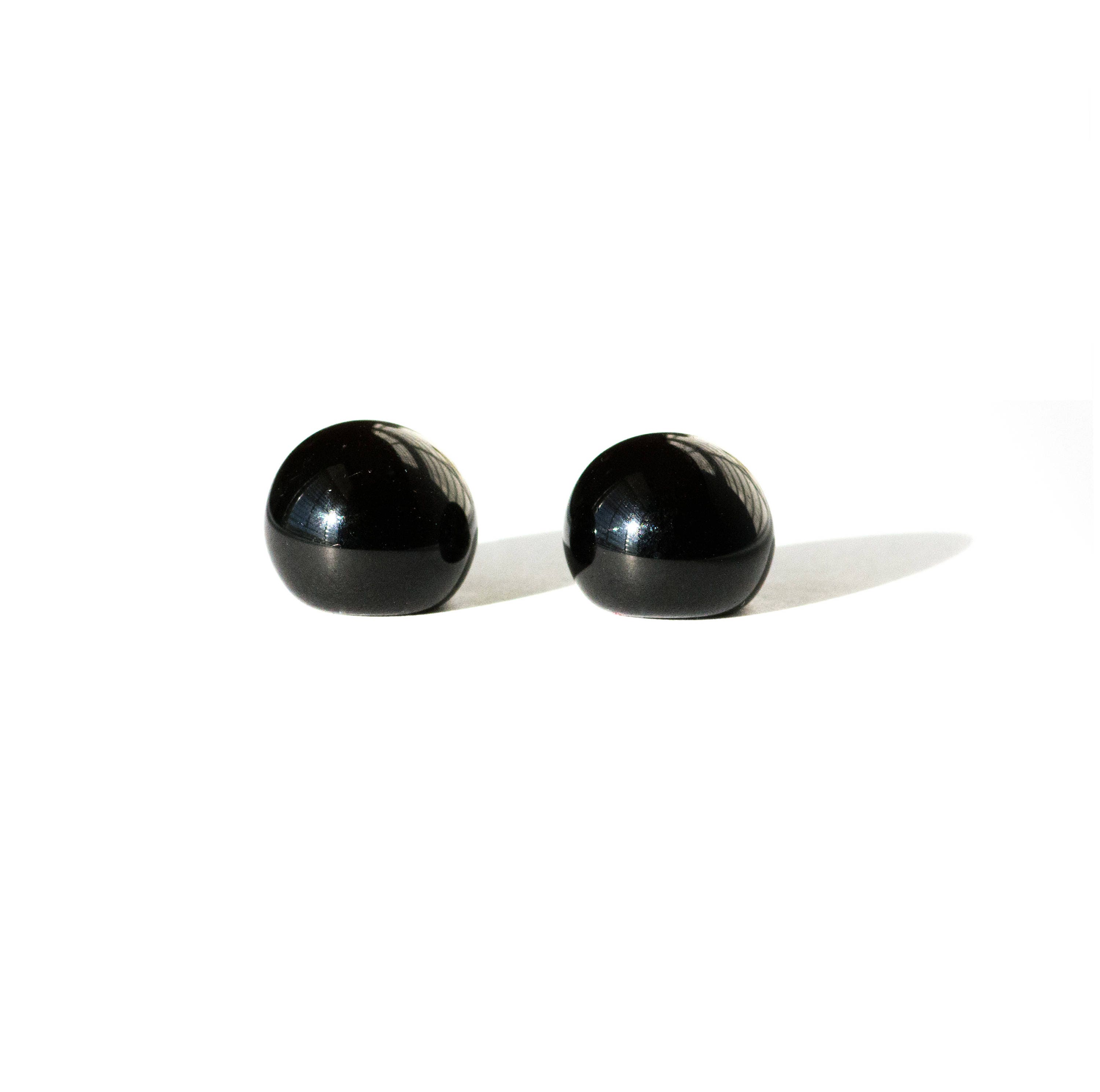 Glass Bead Eyes 1 pair Black Glass Eyes 6 mm Etsy