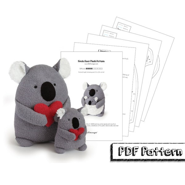 Koala PDF Sewing Pattern and Tutorial —Step-by-Step Instructions with Photos
