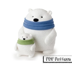 Stuffed Polar Bear PDF Sewing Pattern