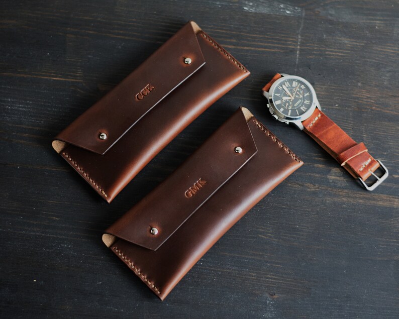 Horween Leather Watch Case Leather Watch Pouch Leather Etsy