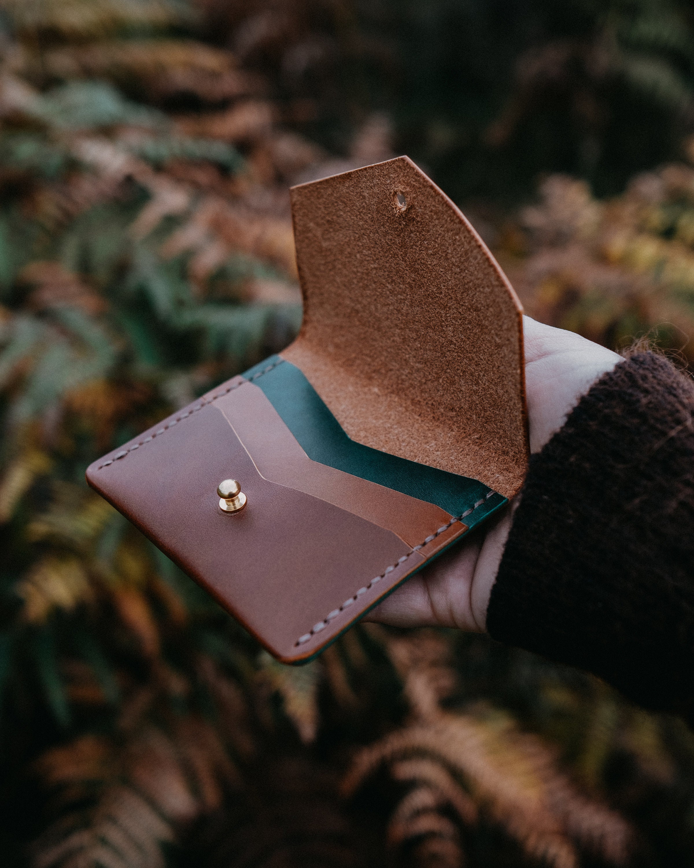 Cartera cuero de cartera de cuero personalizada hecha - Etsy España